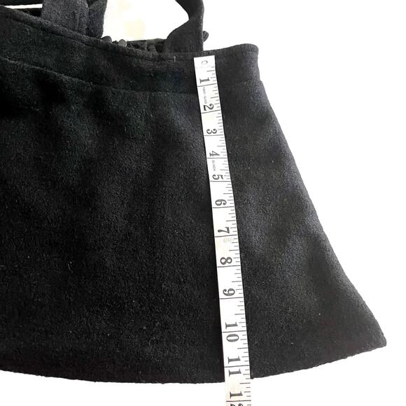 Bien Jolie girls black wool blend skirt with suspenders skirt size 4 - Picture 3 of 5
